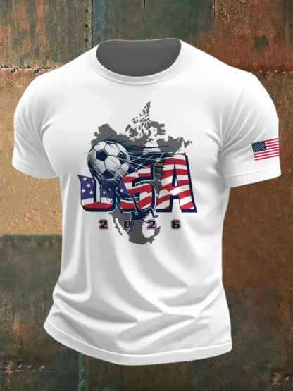 2026 World Cup-World Cup 2026 Fan Shirt, Usa Soccer T-Shirt, Us Football Shield Logo, Gift For Soccer Dad