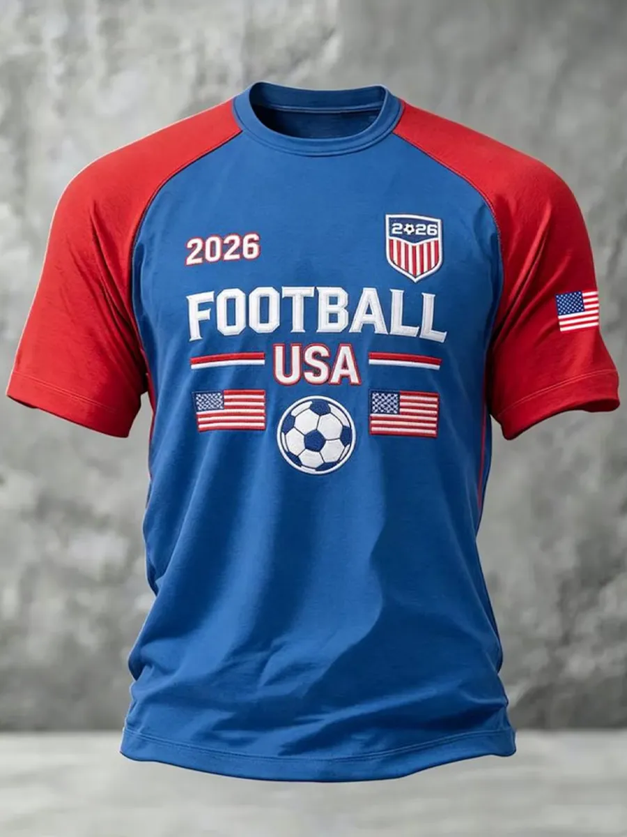 2026 World Cup-Usa Soccer Shirt, Us Football Shield Tee, World Cup 2026 Fan Gear, Gift For Soccer Dad, Retro American Football Fan Apparel
