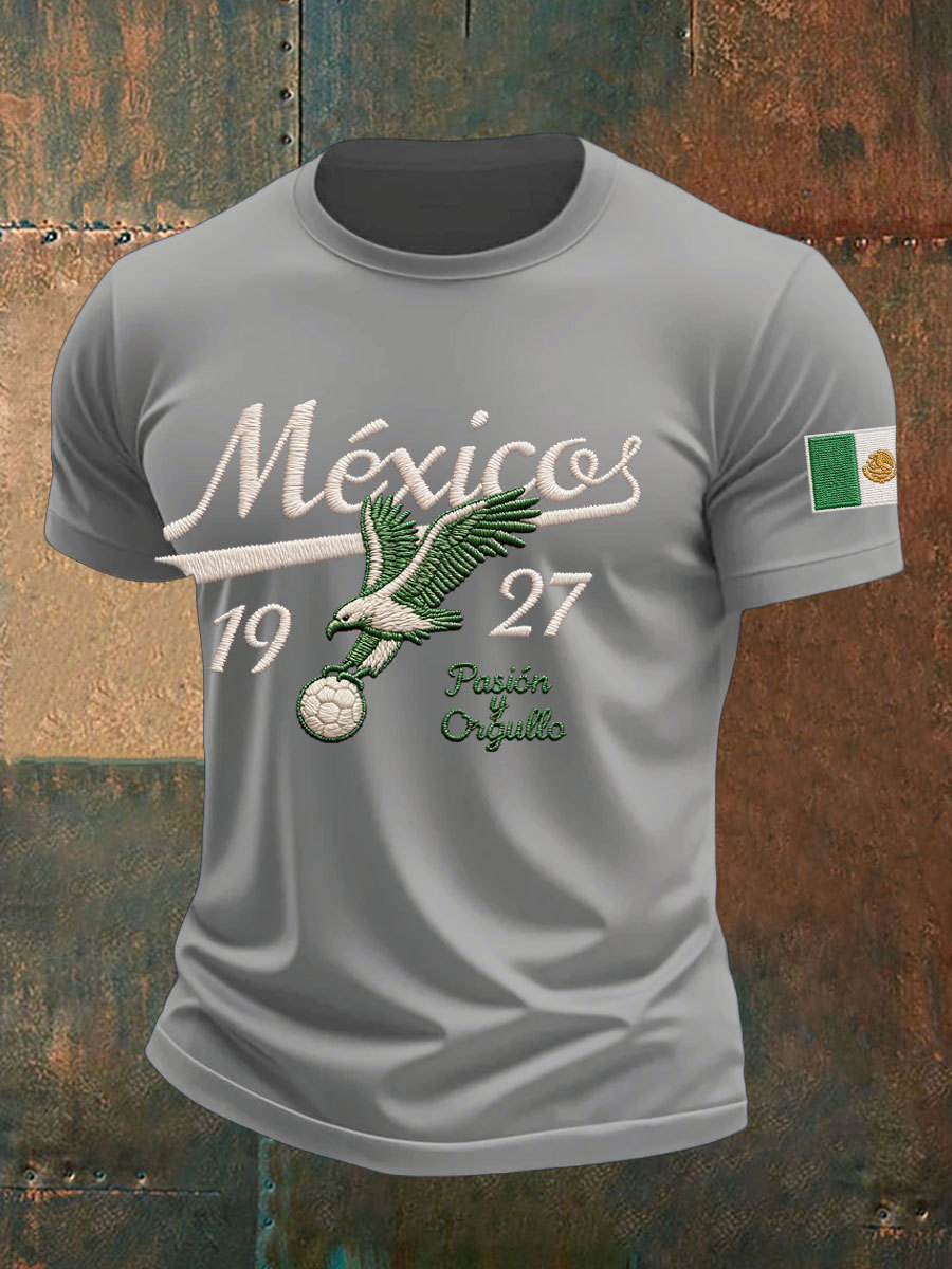 Men's Mexico Football Lover Printed T-shirt