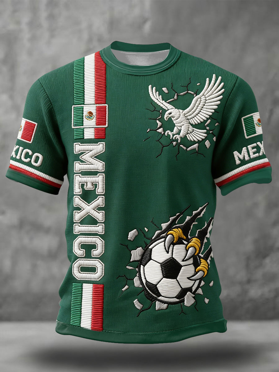 2026 World Cup-Men's Mexico Football Lover Printed T-shirt
