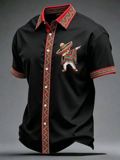 2026 World Cup-Men's Cinco de Mayo Printed Casual Shirt