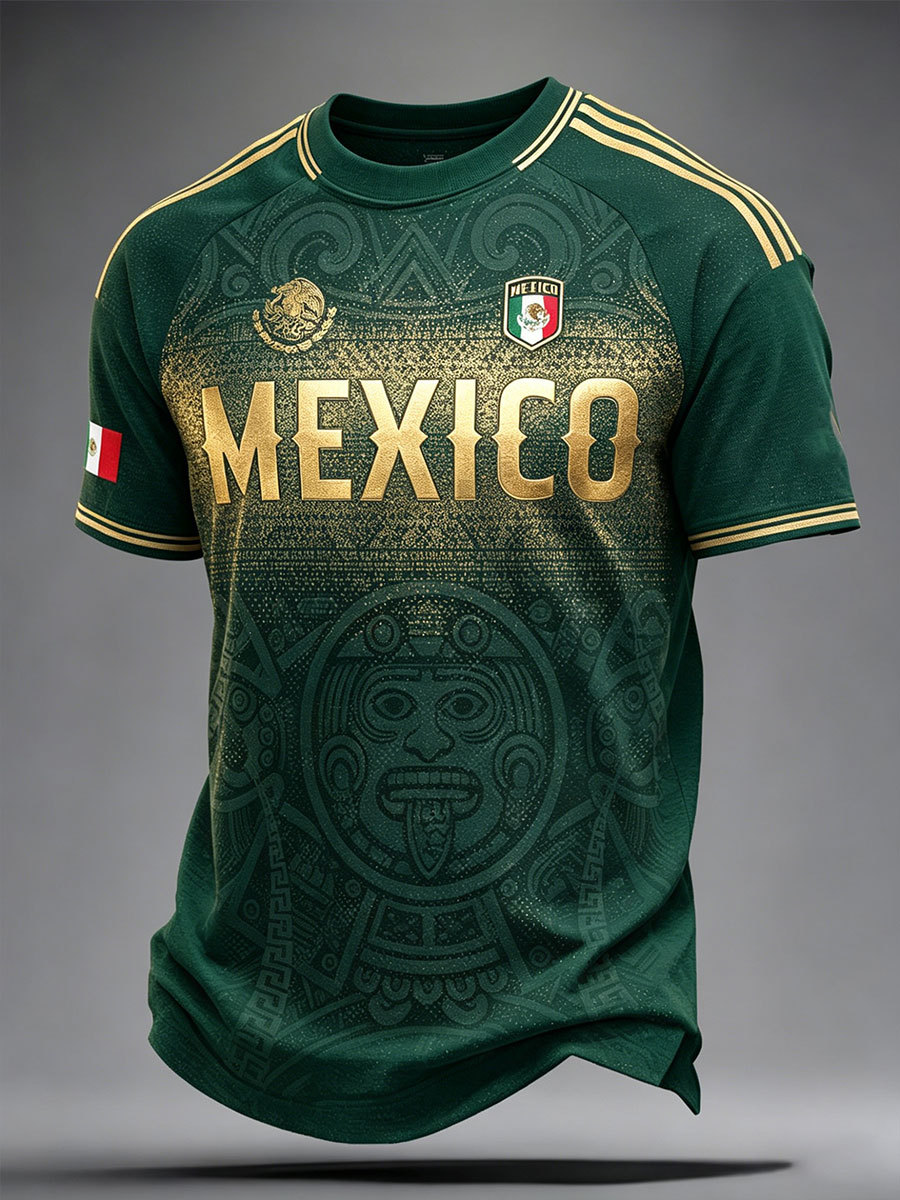 2026 World Cup-Men's Mexico Football Lover Printed T-Shirt