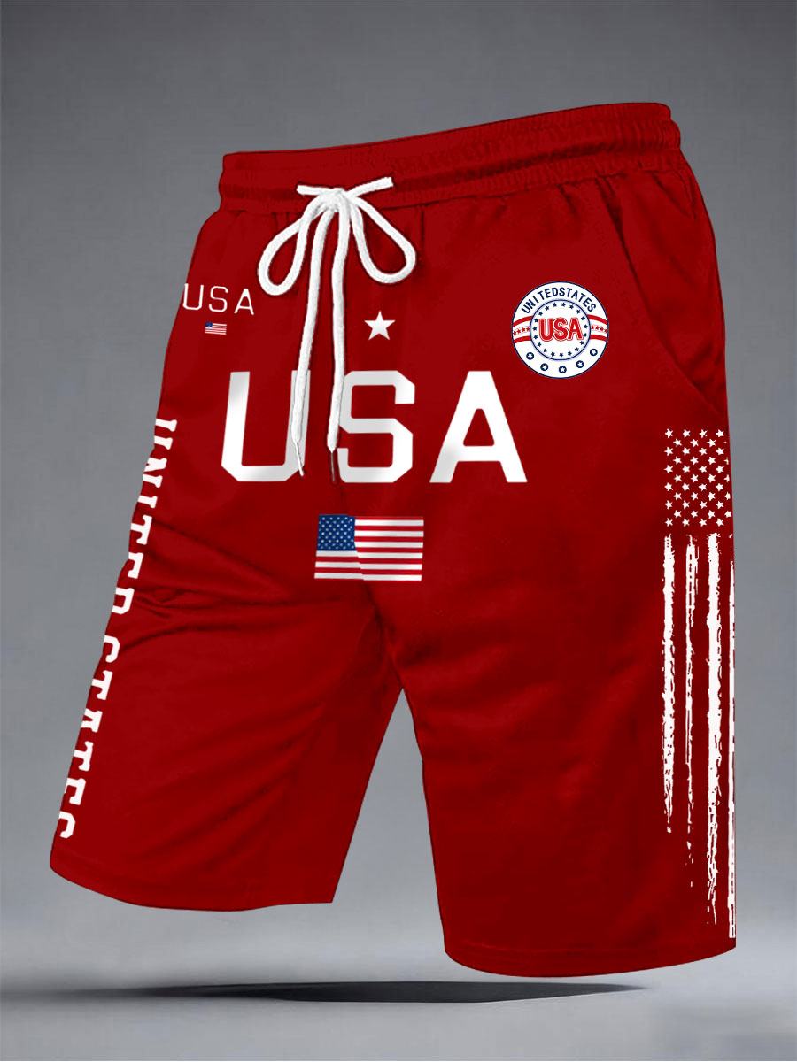 2026 World Cup-Men's USA Flag Shorts