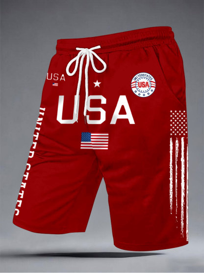 2026 World Cup-Men's USA Flag Shorts