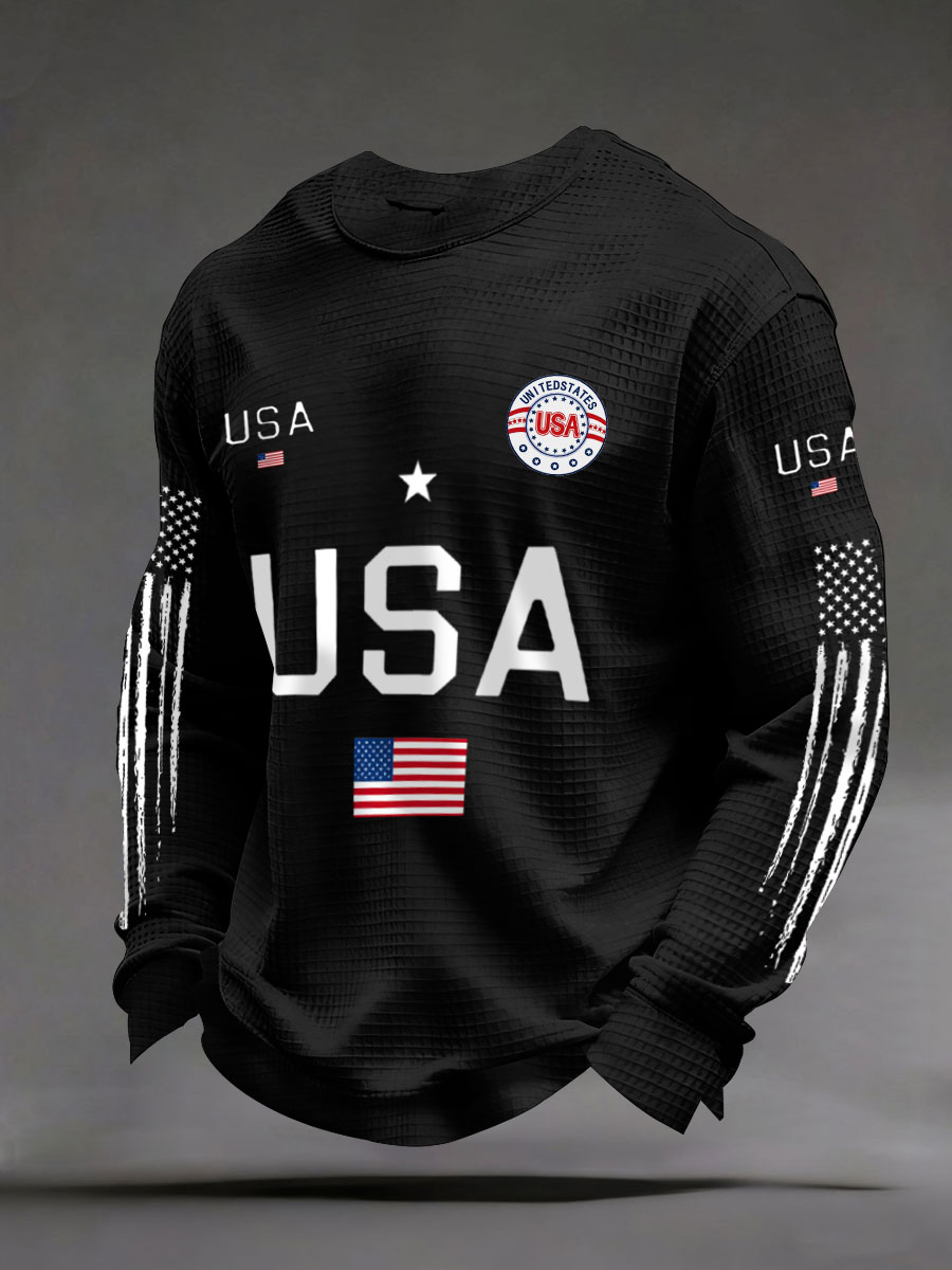 2026 World Cup-Men's USA Flag Waffle Sweatshirts