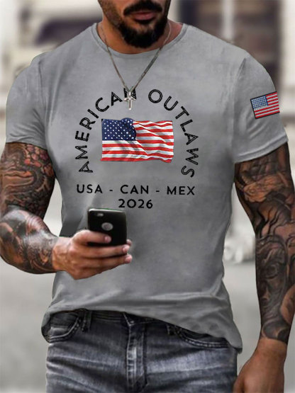 2026 World Cup-Men's USA Soccer Short-sleeved T-shirt