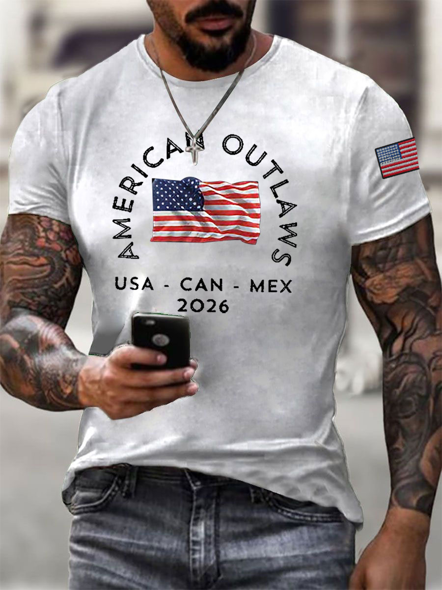 2026 World Cup-Men's USA Soccer Short-sleeved T-shirt