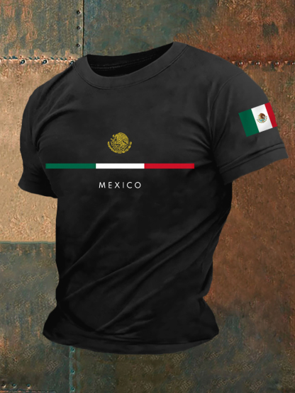 2026 World Cup-Men's Mexico Falg Print Casual Tee
