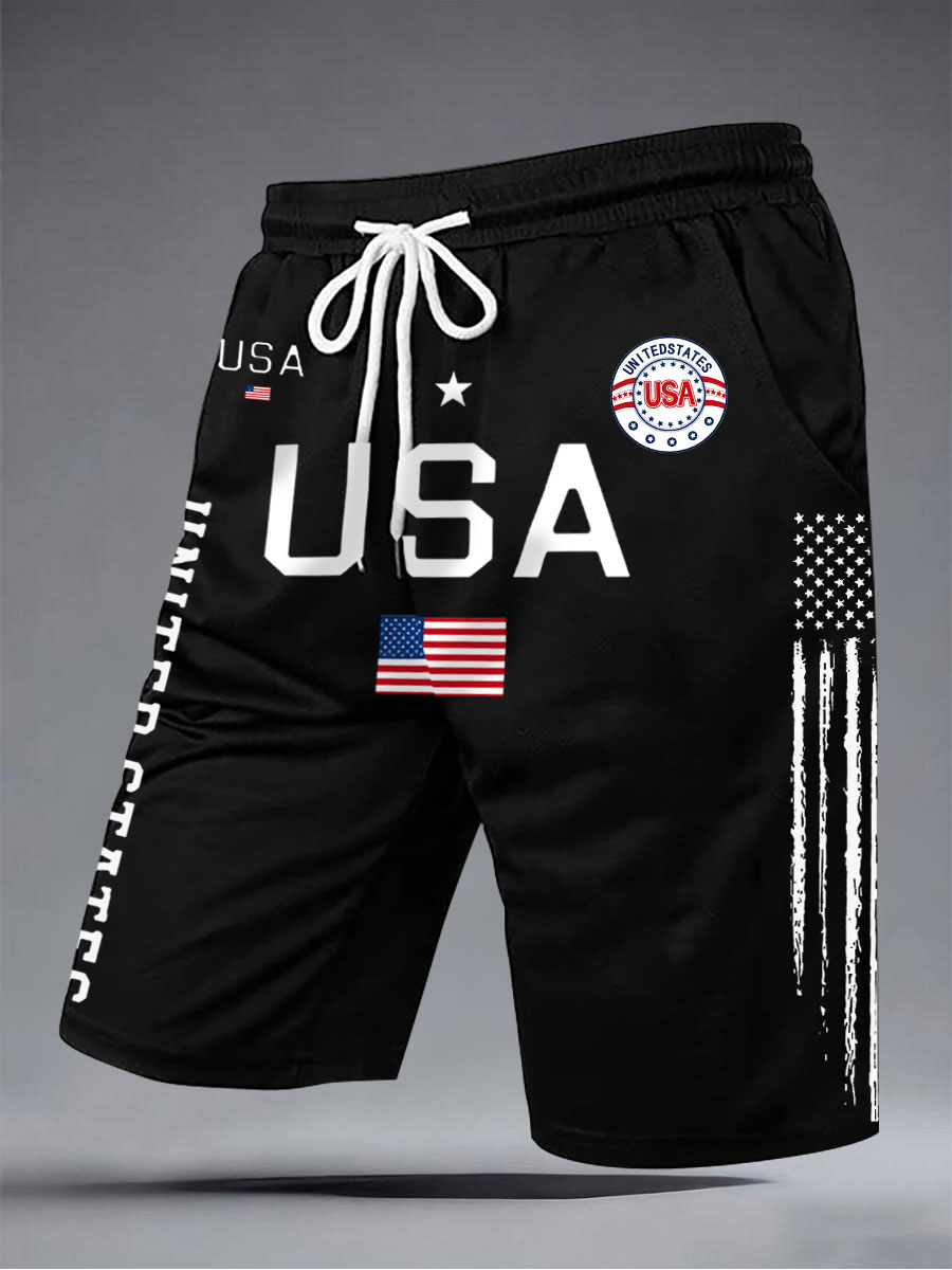 2026 World Cup-Men's USA Flag Shorts