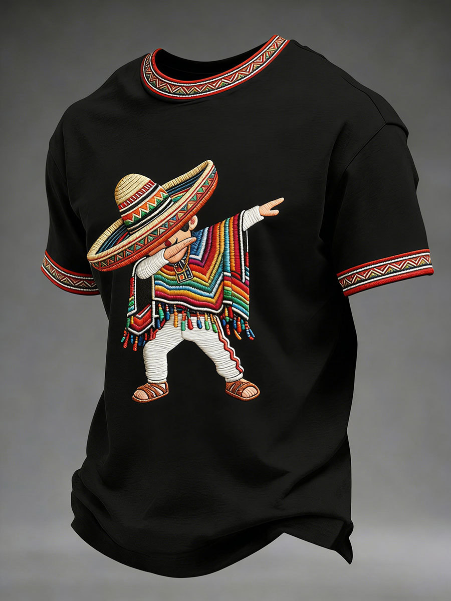 2026 World Cup-Men's Cinco de Mayo Print Casual T-Shirt