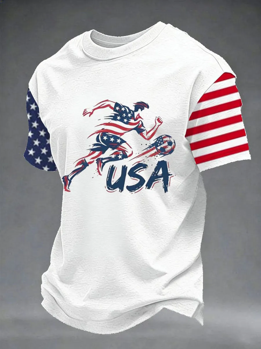 2026 World Cup-Men'S USA Football Lover Art Printed Polo Shirt