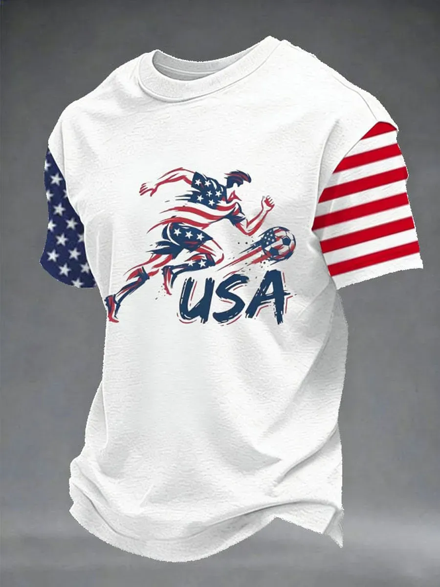 Men'S USA Football Lover Art Printed Polo Shirt
