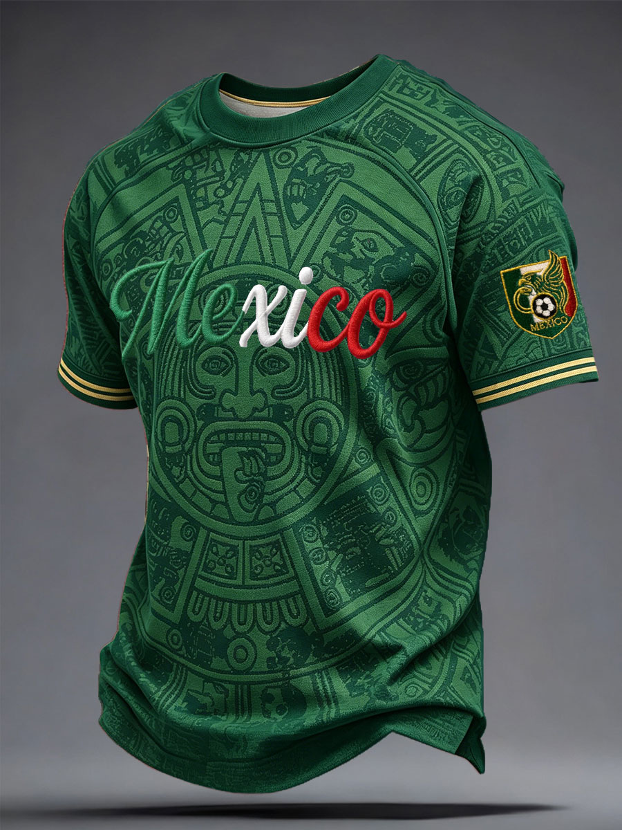 2026 World Cup-Men's Mexico Football Lover Printed T-Shirt