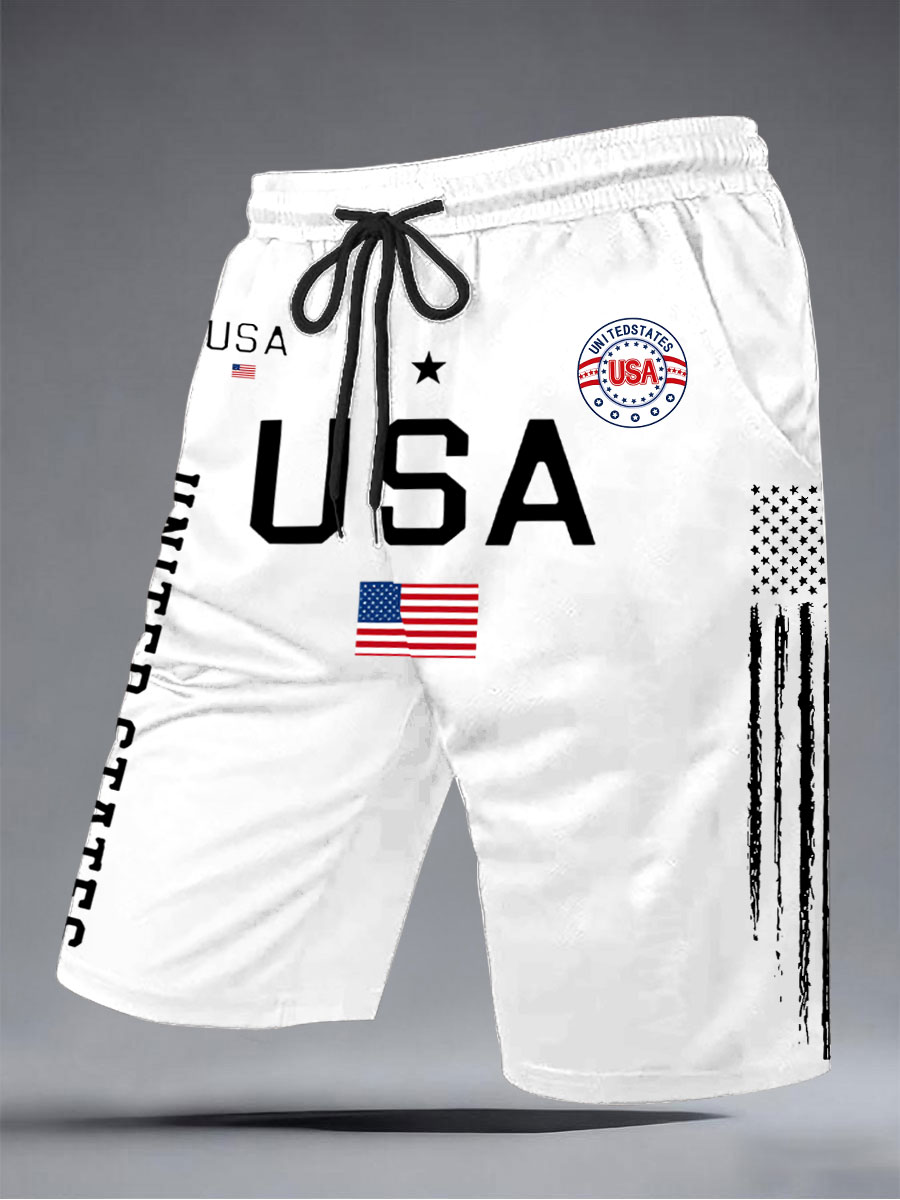 2026 World Cup-Men's USA Flag Shorts