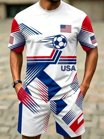 2026 World Cup-Men'S American Football Fan Art Print Suit