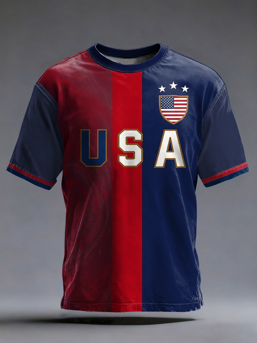 2026 World Cup-Men's USA Soccer Printed T-shirt