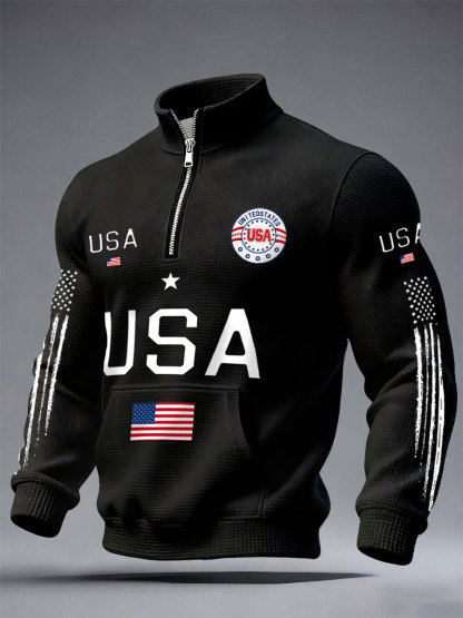 2026 World Cup-Men's USA Flag Waffle Sweatshirts