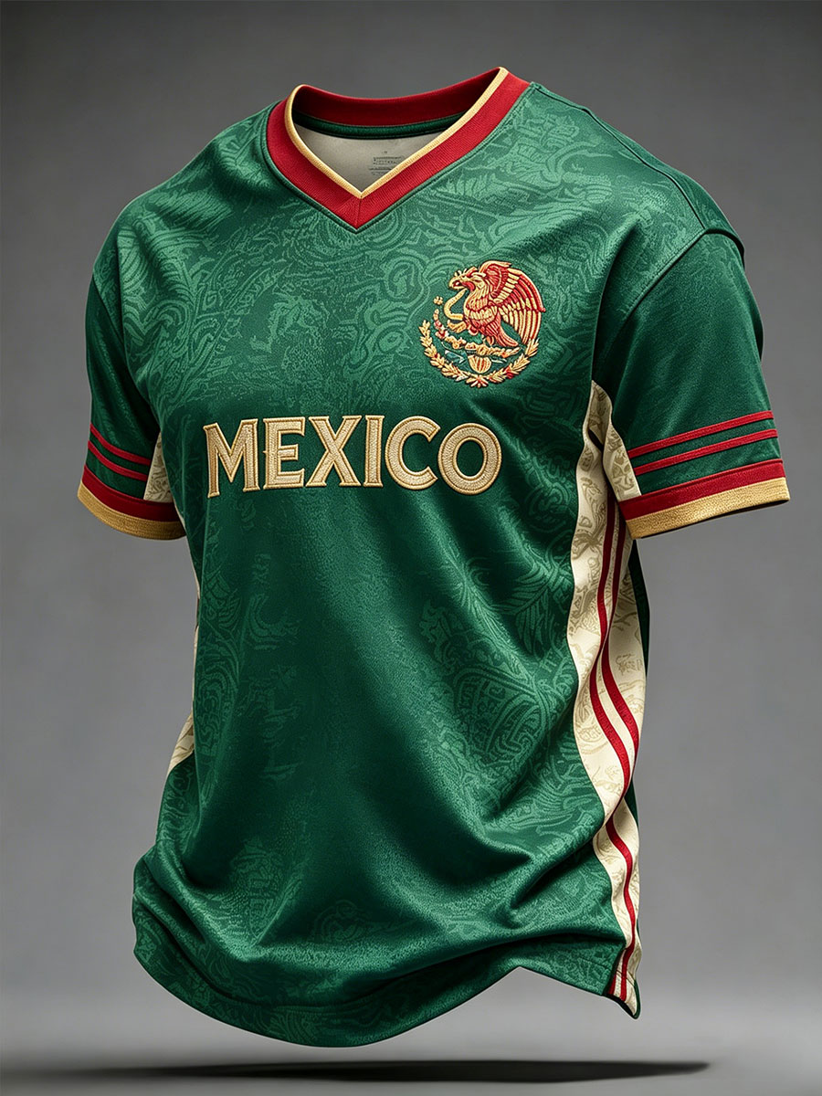 2026 World Cup-Men's Mexico Football Lover Printed T-shirt