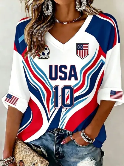 2026 World Cup-Men'S American Football Fan Art Print Suit