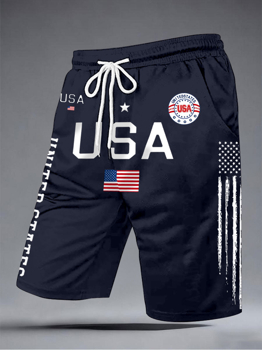 2026 World Cup-Men's USA Flag Shorts
