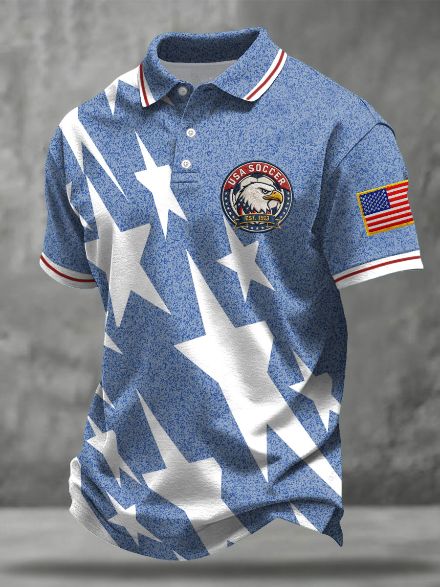 2026 World Cup-Men's USA Football Lover Printed Casual Tops