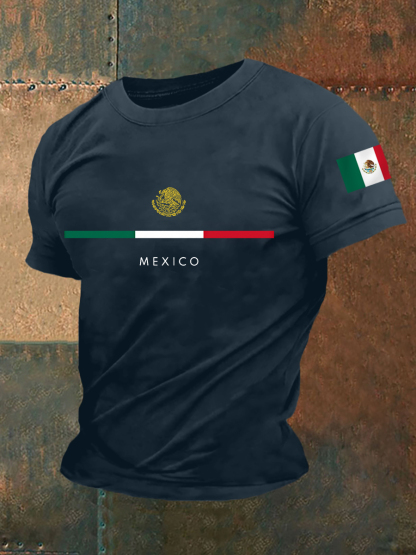 2026 World Cup-Men's Mexico Falg Print Casual Tee