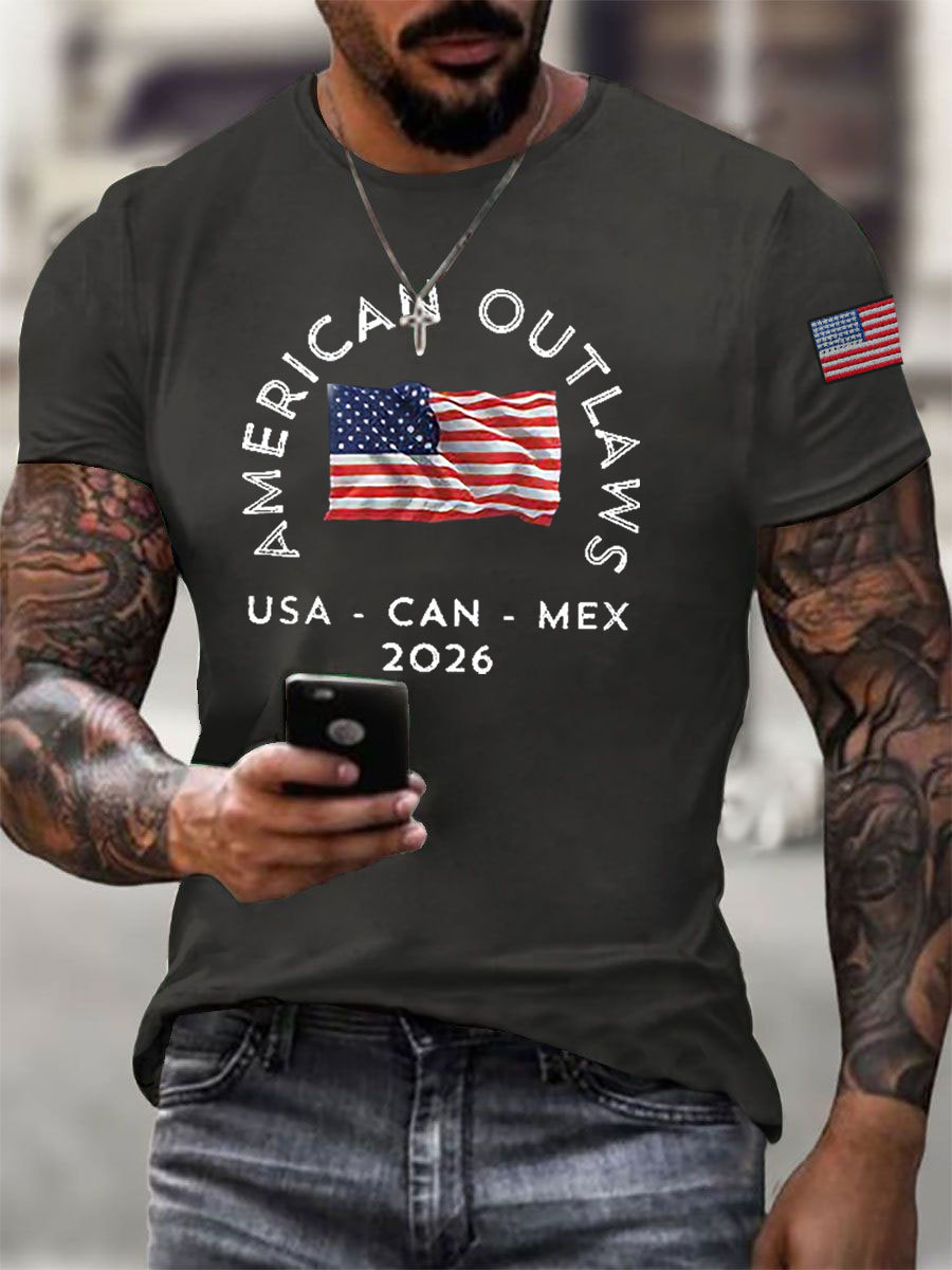 2026 World Cup-Men's USA Soccer Short-sleeved T-shirt
