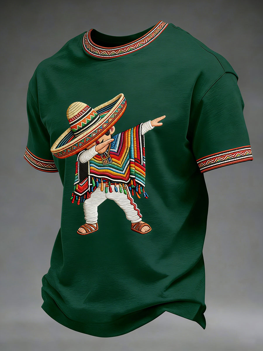 2026 World Cup-Men's Cinco de Mayo Print Casual T-Shirt