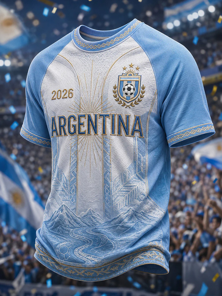 Men's Gift For Football Fans Print Casual Tee