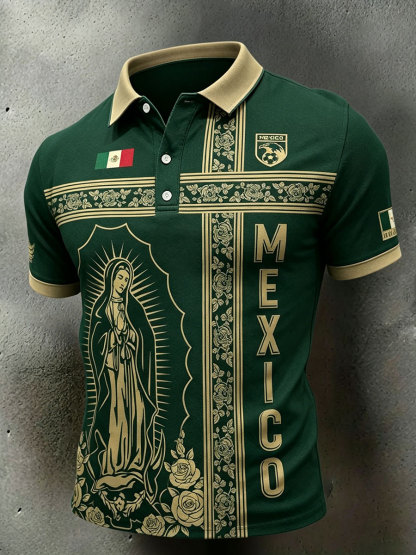 2026 World Cup-Men's Mexico Sports Lover Art Printed Casual Tops