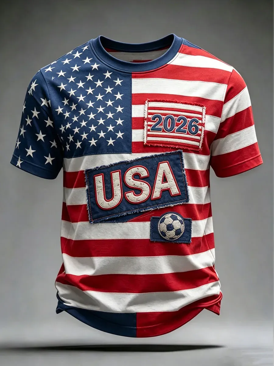 Men'S USA Football Lover Art Printed Polo Shirt