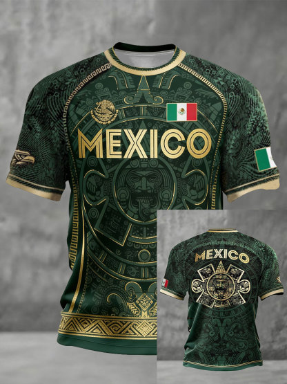 2026 World Cup-Men's Mexico Football Lover Printed T-shirt