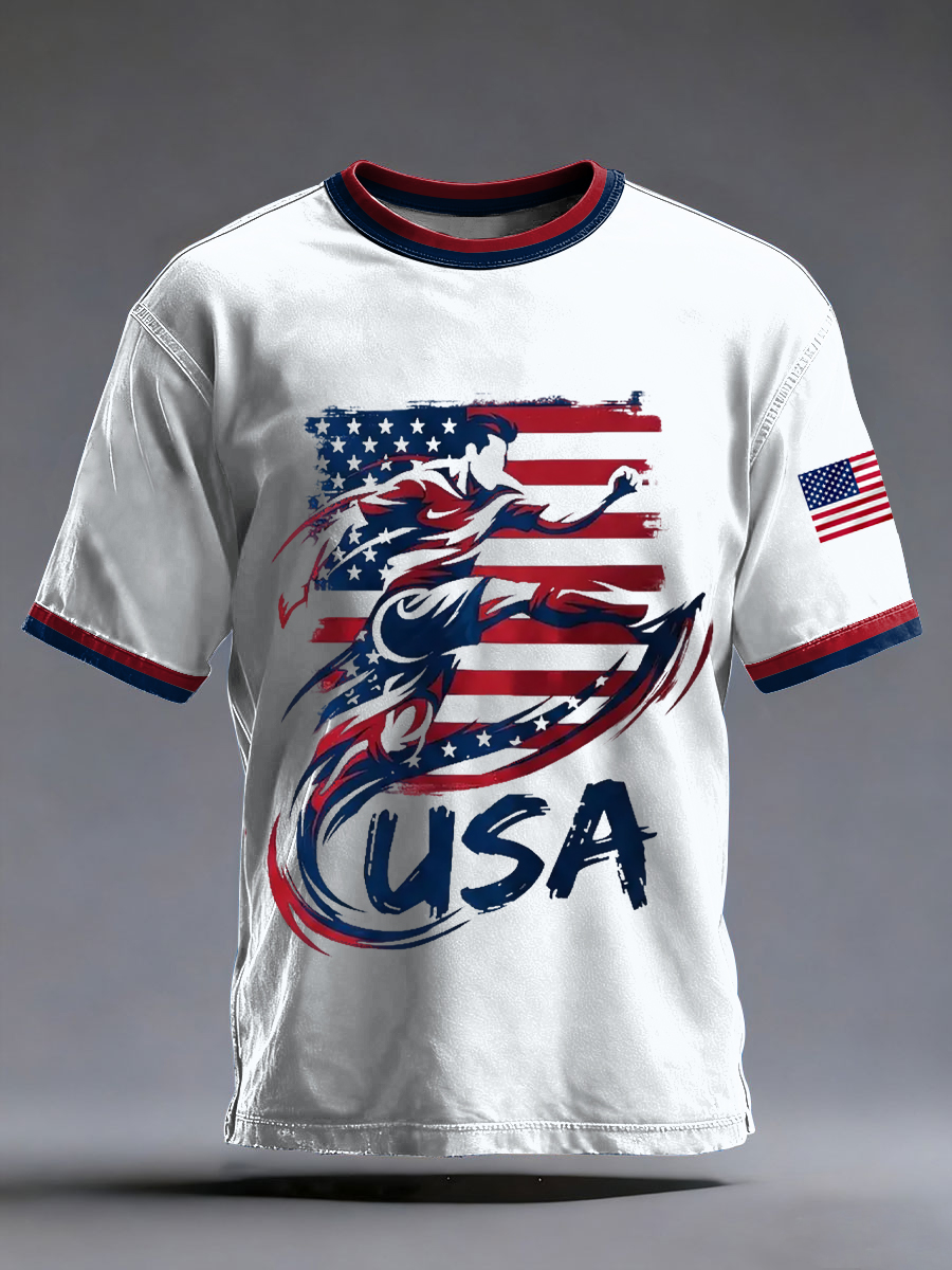2026 World Cup-Men's USA Soccer Printed T-shirt