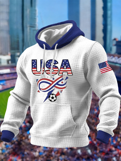 2026 World Cup-Men's USA Soccer Printed Hoodie