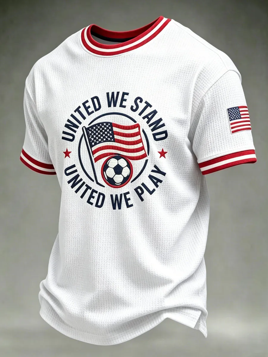 2026 World Cup-Men'S USA Football Lover Art Printed Polo Shirt