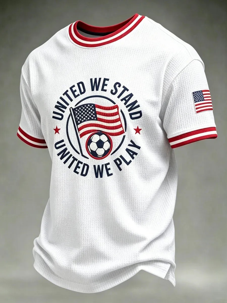 2026 World Cup-Men'S USA Football Lover Art Printed Polo Shirt