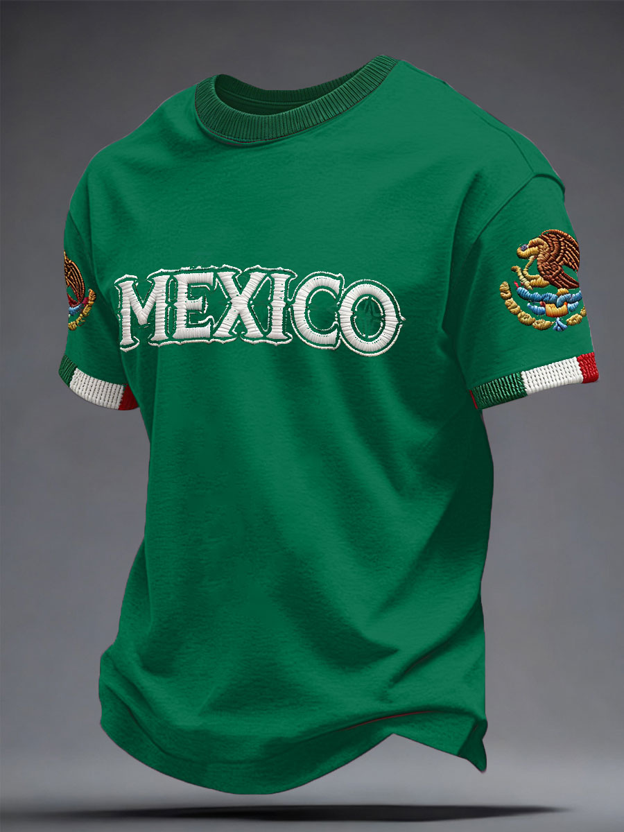 Unisex Mexico Football Lover Printed T-shirt