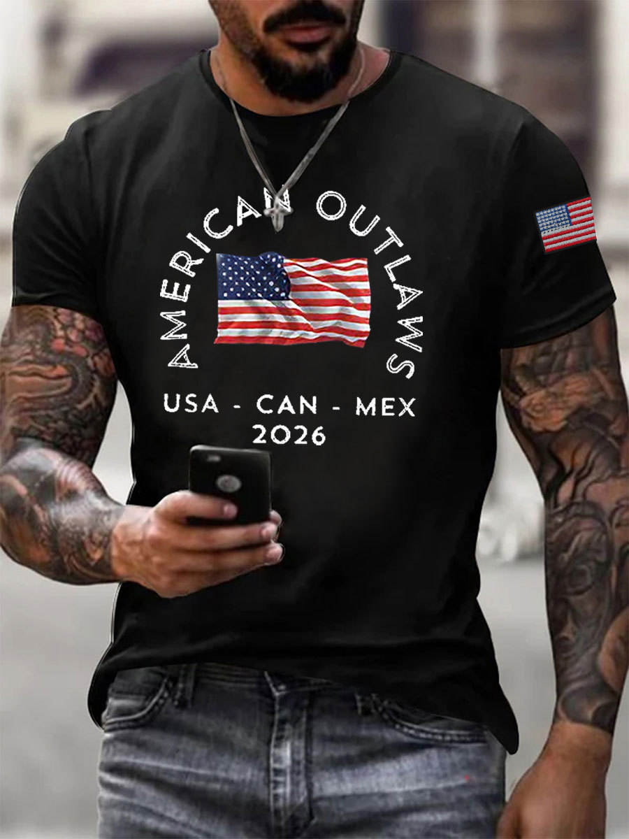 2026 World Cup-Men's USA Soccer Short-sleeved T-shirt