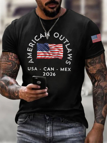 2026 World Cup-Men's USA Soccer Short-sleeved T-shirt