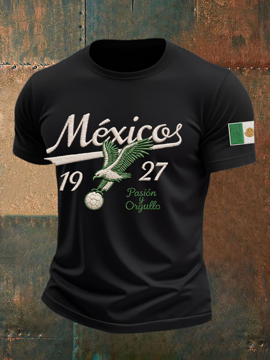 Men's Mexico Football Lover Printed T-shirt