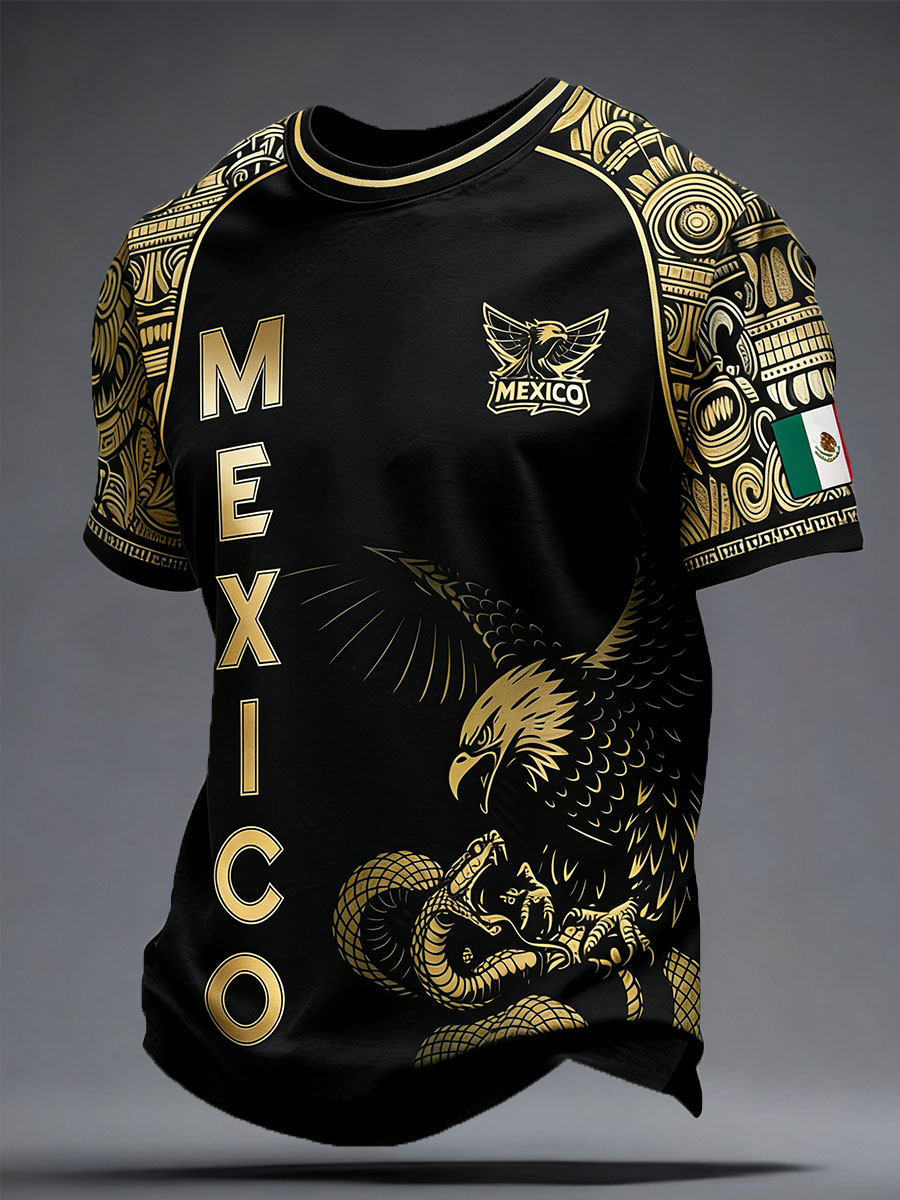 2026 World Cup-Men's Mexico Football Lover Printed T-shirt