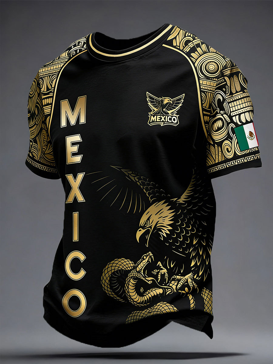 2026 World Cup-Men's Mexico Football Lover Printed T-shirt