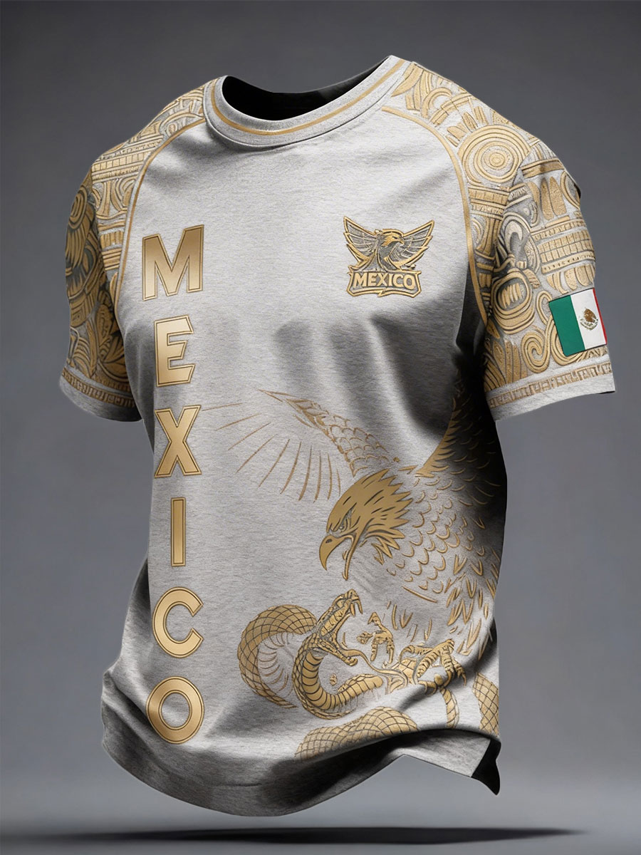 2026 World Cup-Men's Mexico Football Lover Printed T-shirt