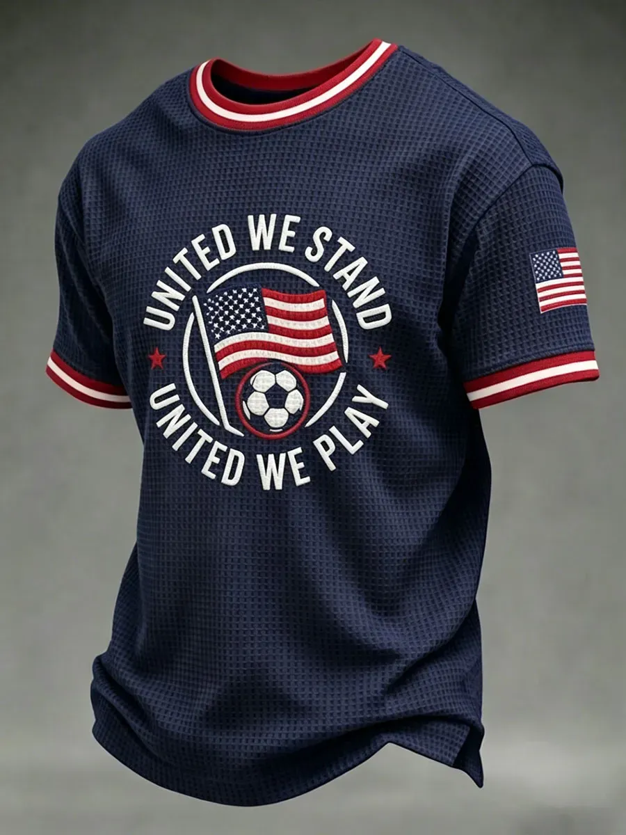 Men'S USA Football Lover Art Printed Polo Shirt
