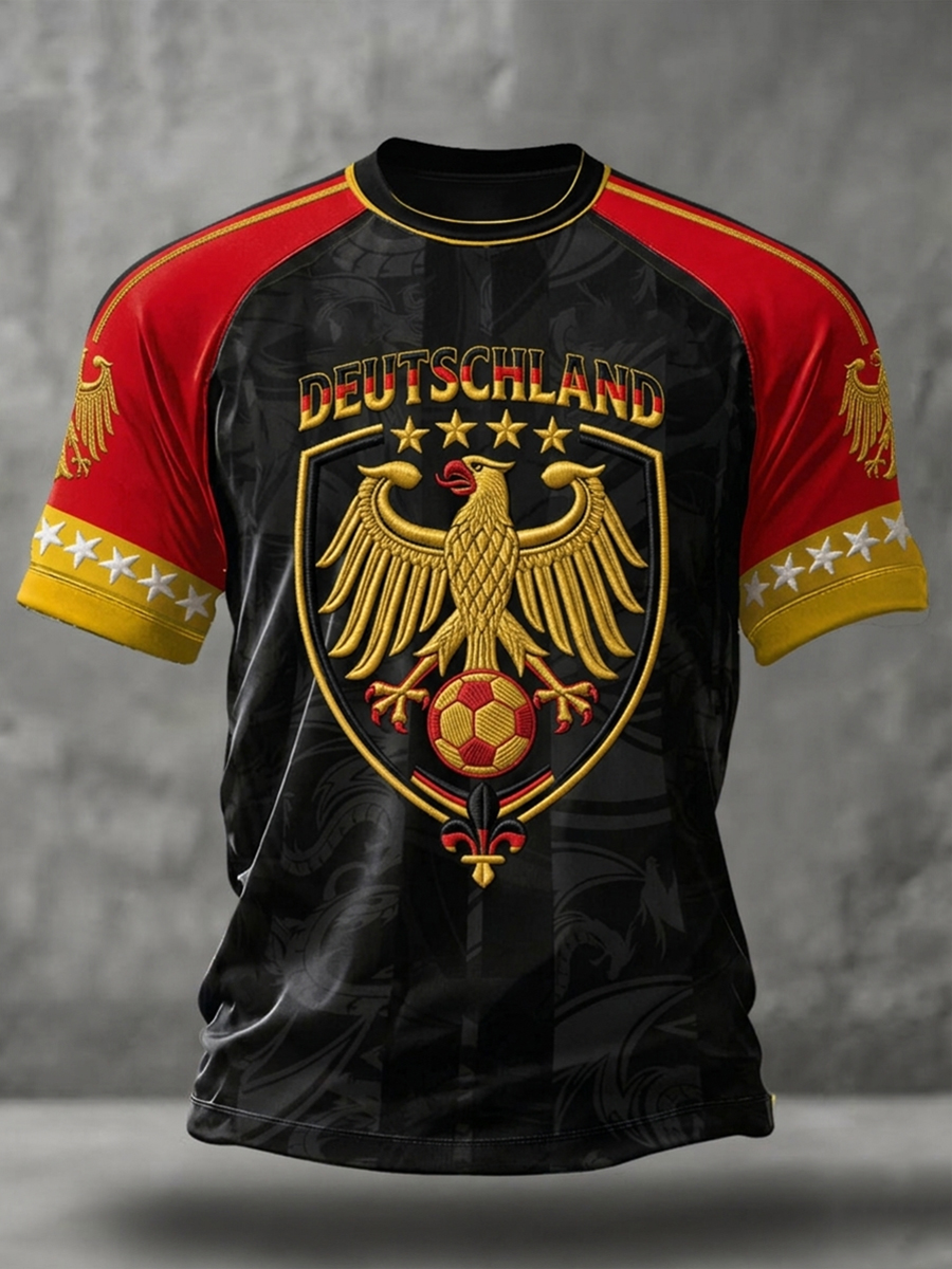 2026 World Cup-Men's German Football Fan Short Sleeves T-shirt