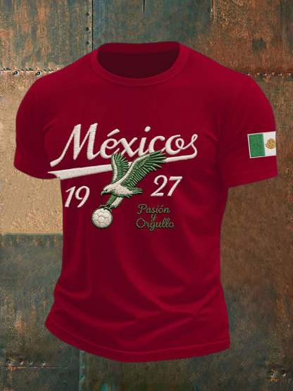 Men's Mexico Football Lover Printed T-shirt
