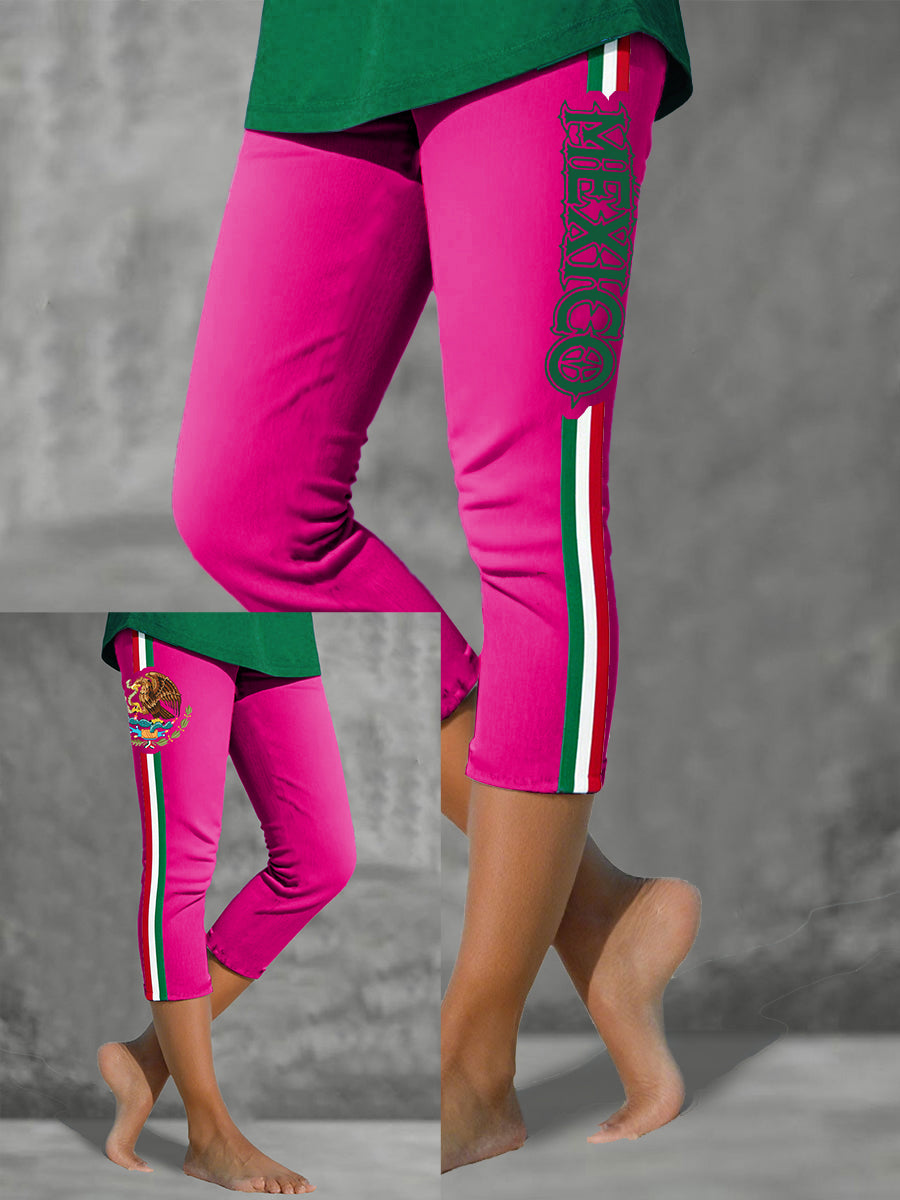2026 World Cup-Women's Mexico Football Lover Printed Leggings