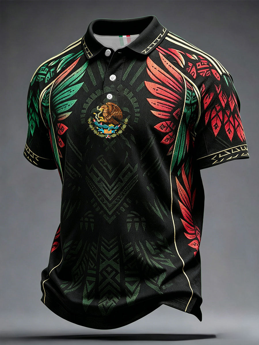 2026 World Cup-Men's Mexico Football Lover Art Printed Casual Tops