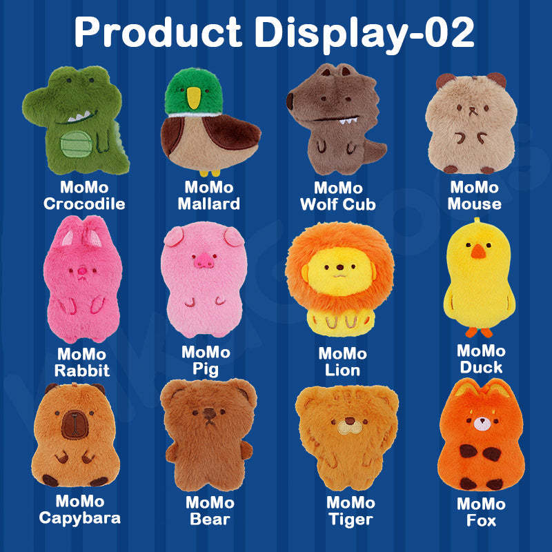 MoMo Family Animal Series Refrigerator Magnet Plush Blind Bag