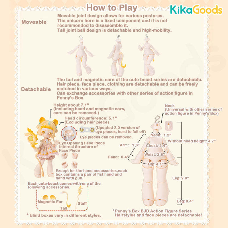 Antu Cute Beast Magic Series Action Figure BJD Blind Box